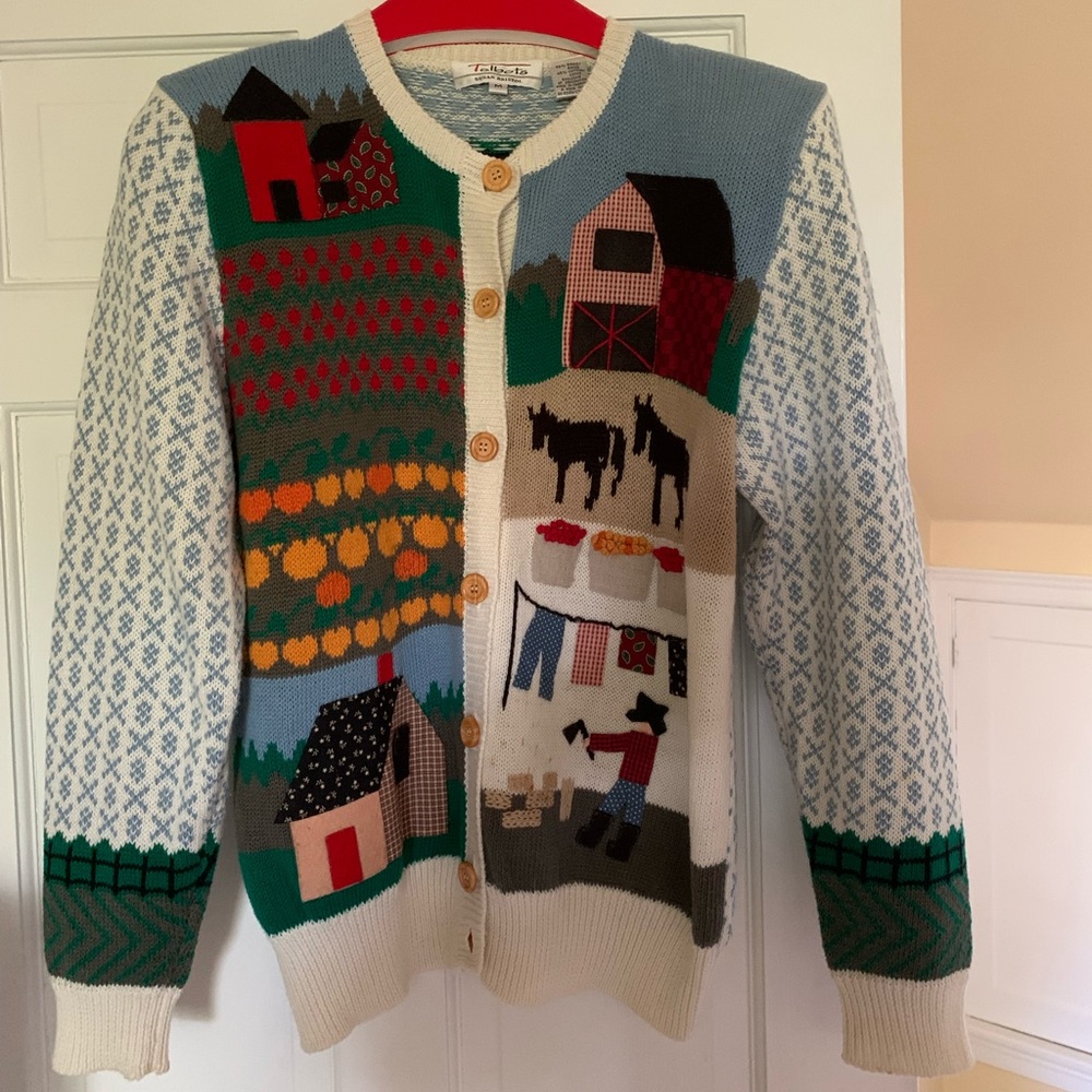 Vintage 1980 cardigan fall sweater